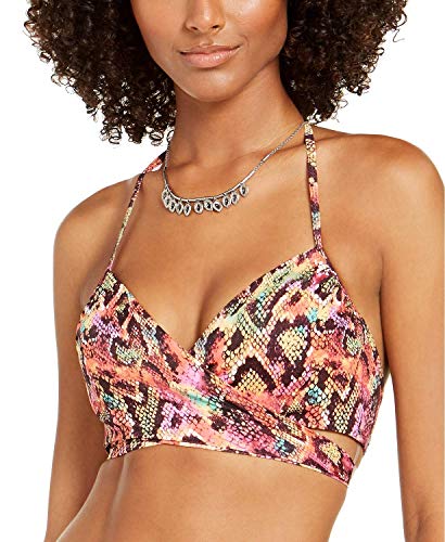 Sundazed Top de biquíni feminino Reptilia estampado, tamanho do sutiã Simone, Python Multi, 34D