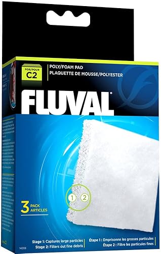 Miniatura 3 de Fluval Almohadilla de espuma de poliéster C2, filtro de repuesto para acuario, paquete de 3, 14008