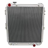 Tepilauda Full Aluminum Radiator compatible with 1993-1996 95 Toyota Hilux Surf KZN130 1KZ-TE 3.0L 3 Row Core Radiators