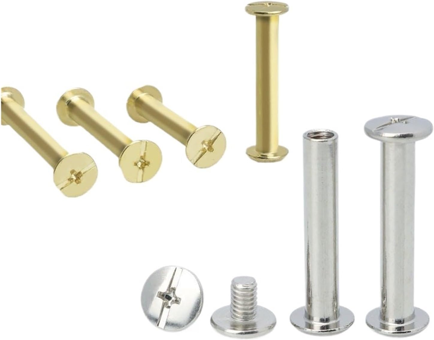bookbinding screws, Steel M5 Spacer Screws Multicolor 5-100mm Pack Of 105x70mm(Golden,(5pcs)5x75mm)