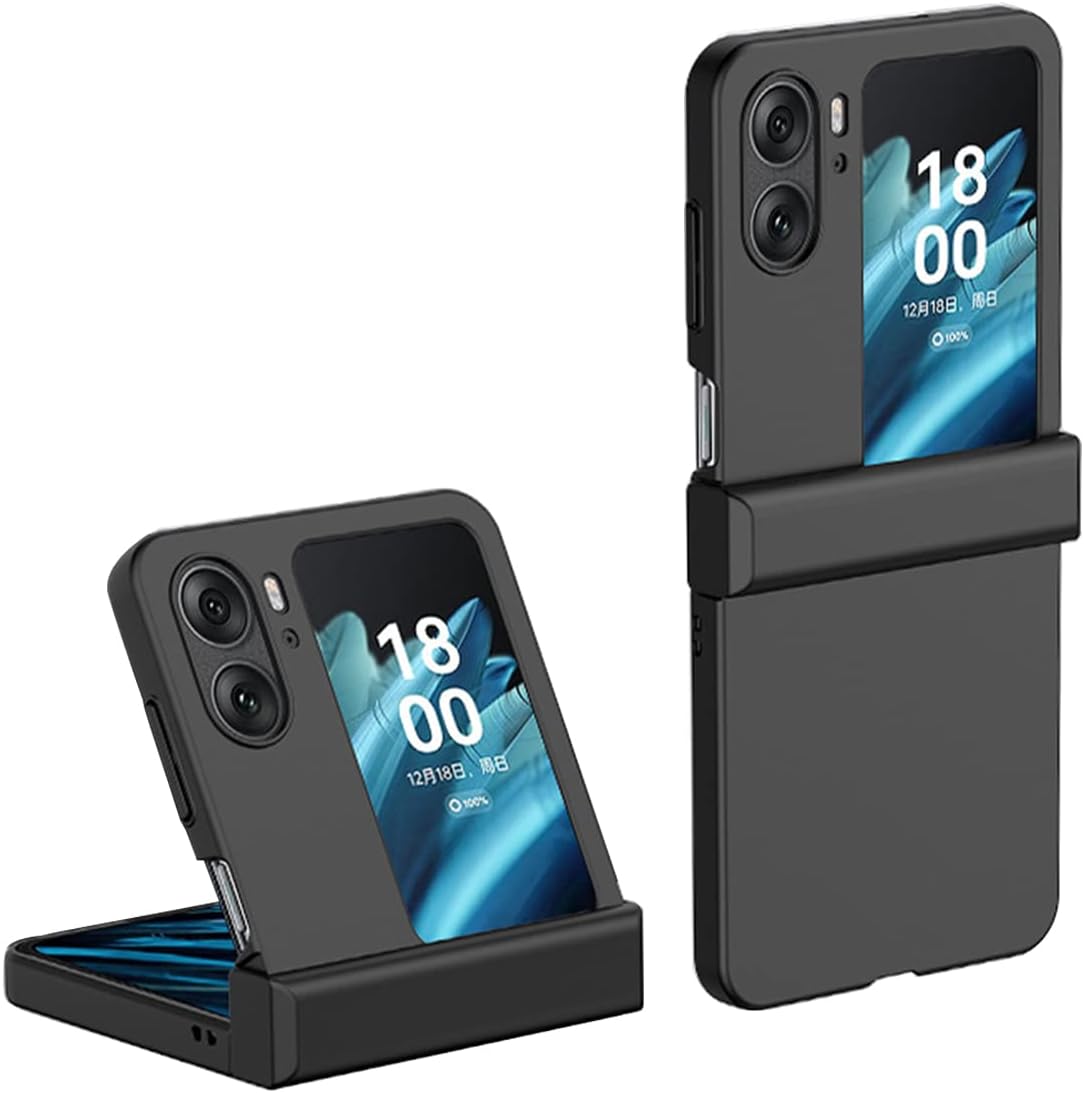 carinacoco Case for OPPO Find N2 Flip, Ultra-Thin, Drop Resistant, Shockproof Bumper Anti-Scratch Frosted Silky-Soft Touch Cover Case for OPPO Find N2 Flip, Black