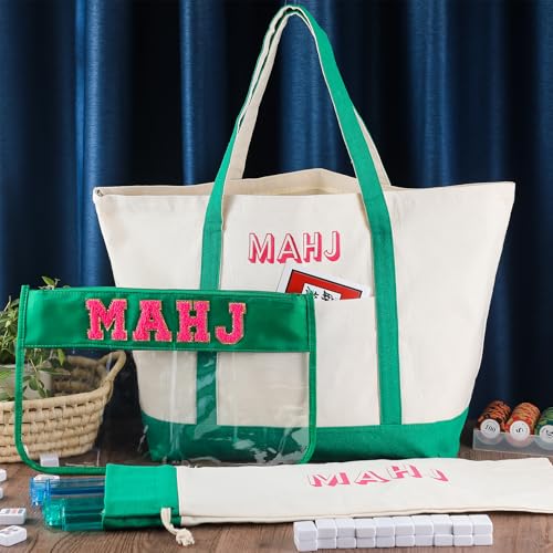 Set 3 Bolsas Vacías Mahjong para Fichas y Racks miniatura 2