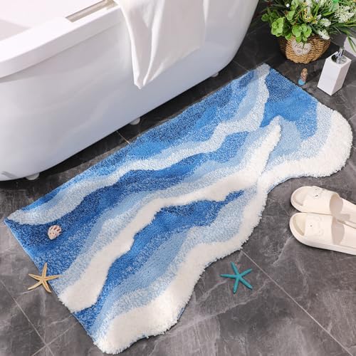 Tapete Ocean Waves Blue Ocean 47 x 24 pulgadas miniatura 1