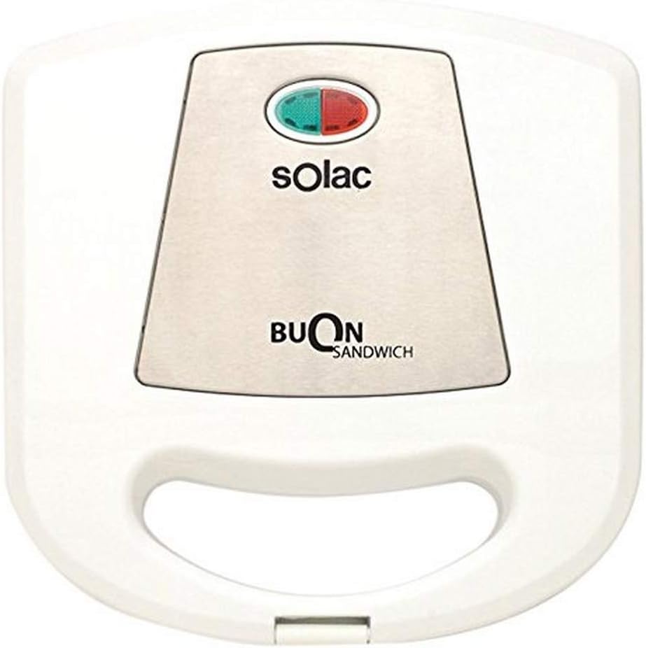 Solac Sandwich.placa antiadh.cuadradas indicador Temp. Pot.780w peso1,07kg med.22x21,5x8cm 324489