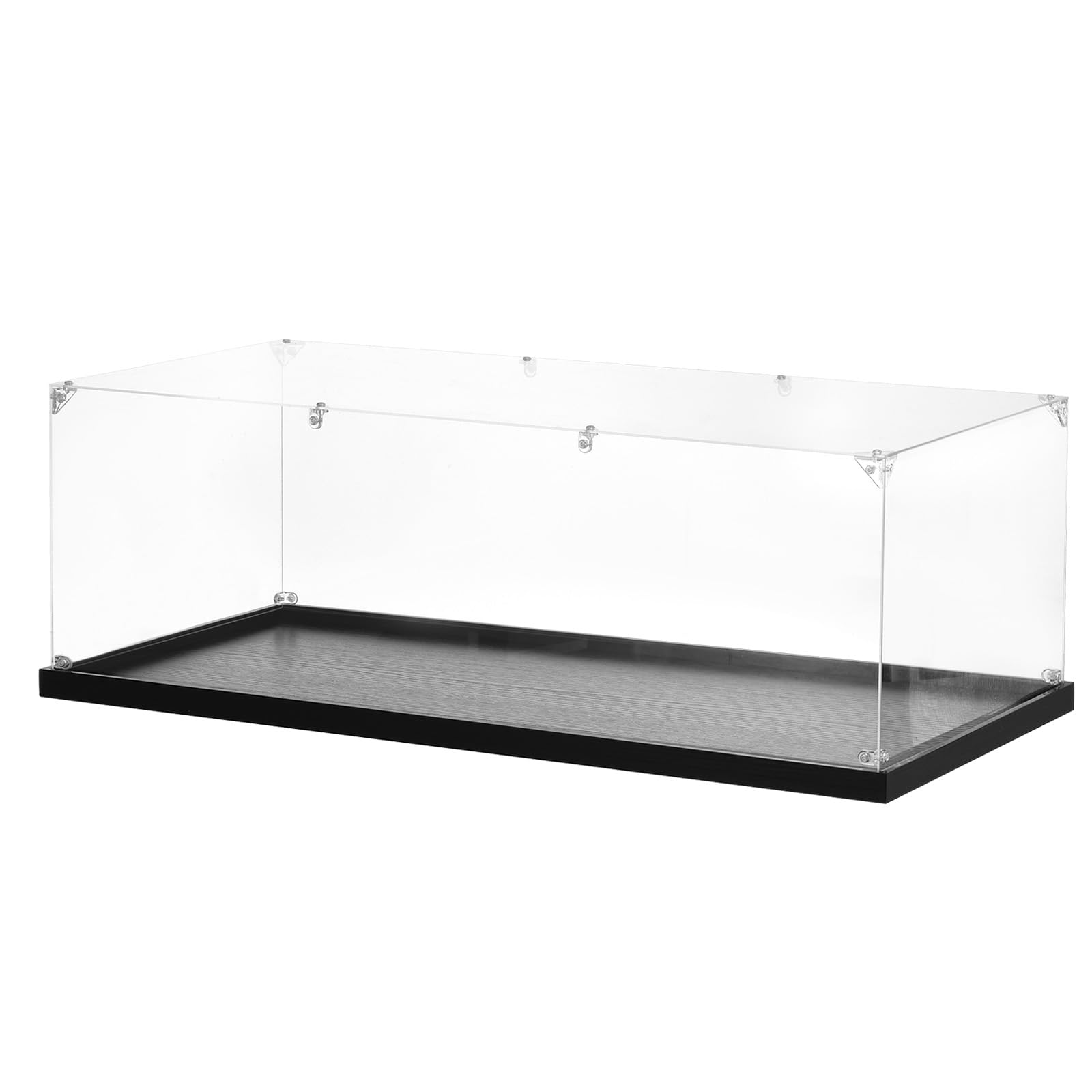 Muiltvoe Acrylic Display Case, 15.8"x8"x11.8" Clear Display Box Assemble Dustproof Storage Organizer Showcase for Collectibles Action Figures