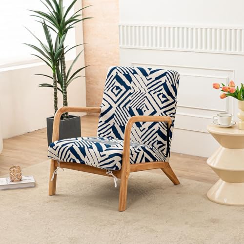 Morbuy Funda Sillón, Funda de Sillón con Cremallera, Impresión Moderna, Lavable Couch Cover Sofá 1 Plaza para Silla De Club Elástica para Dormitorio, Recepción, Sala de Lectura (Moderno 5)