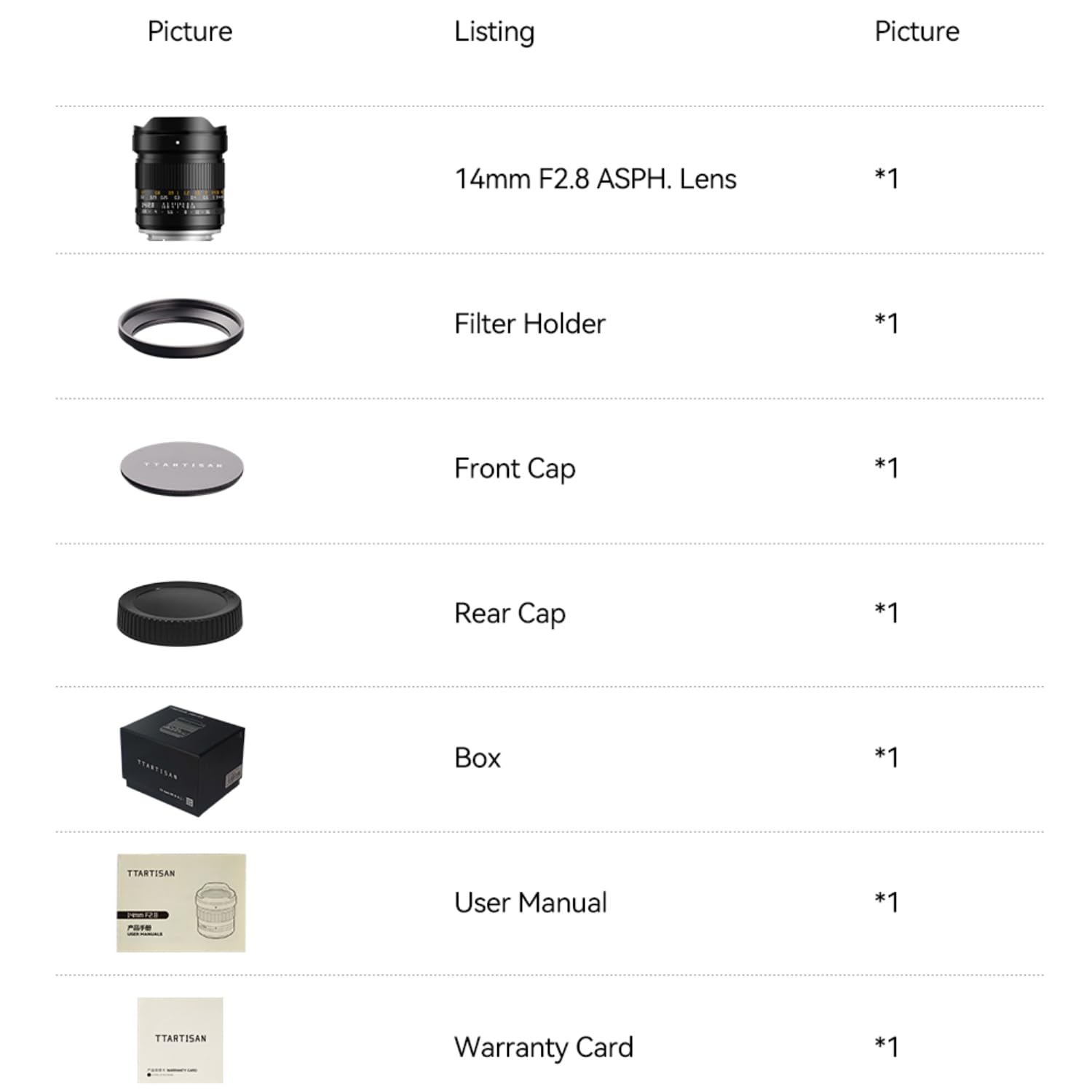 TTArtisan 14 mm F2.8 szerokokątny obiektyw szerokokątny z MF ASPH pole widzenia 114°, zewnętrzny uchwyt filtra 77 mm, do kamer z mocowaniem E (A7 A7R A7R A7S, seria A9, A6000, NEX