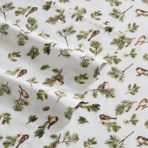 Image of Martha Stewart - Queen Cotton Flannel Sheet Set with Pillowcases | Brushed Feel, Breathable Comfort, Deep Pocket Fit, Fully Elasticized Edge, Self-Hem Finish, Machine Washable