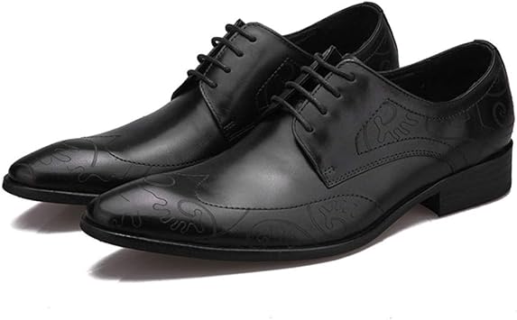 Mens Dress Shoes,Work Walking Office Business Leather Shoes Party Banquet Formal Bullock Shoes,Black-38/UK 5.5/US 6.5