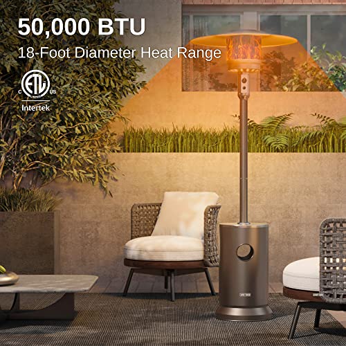 Patio Heater, EAST OAK 50,000 BTU Outdoor Patio Heater with Table