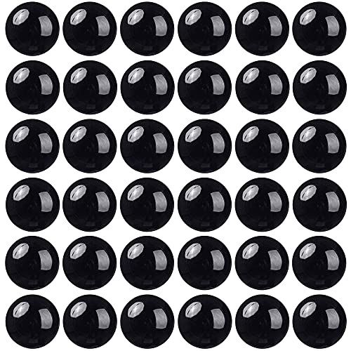 Image of 100Pcs Natural Stone Beads 8mm Black Oynx Round Gemstone Loose Beads with Elastic Bracelet String for Bracelets Necklace Jewelry Making