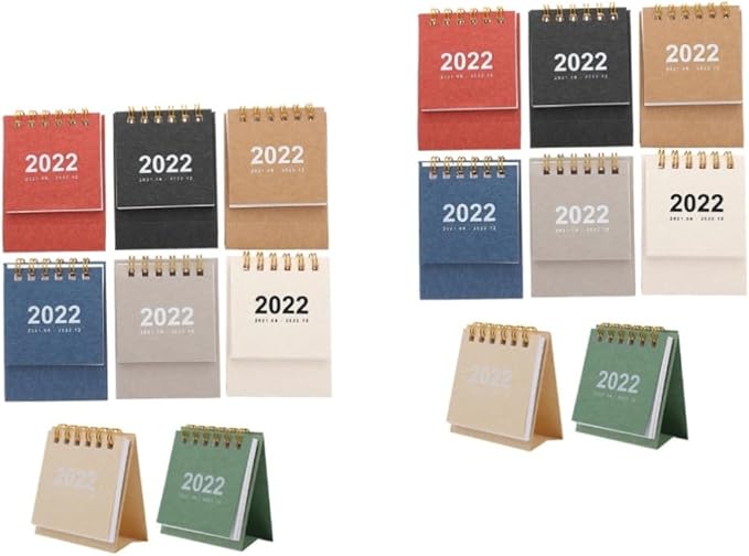 COHEALI 16 Pcs 2022 Mini Desk Calendar Desk Pad Portable