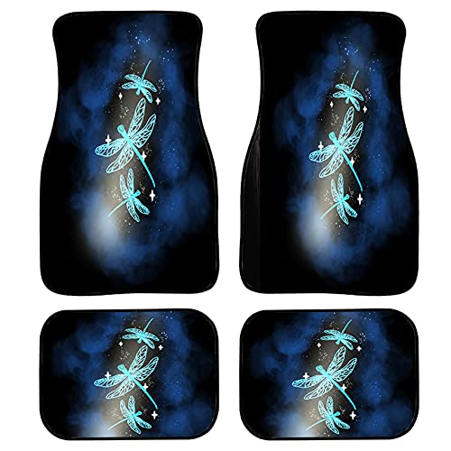 Renewold Dragonfly Print Car Mats For Front And Back, Keep Car Floors Clean Auto Floor Foot Mat Carpet, Vehicle Non-Slip Rug Mat, Set Of 4 Car Protective Decor #TOP9