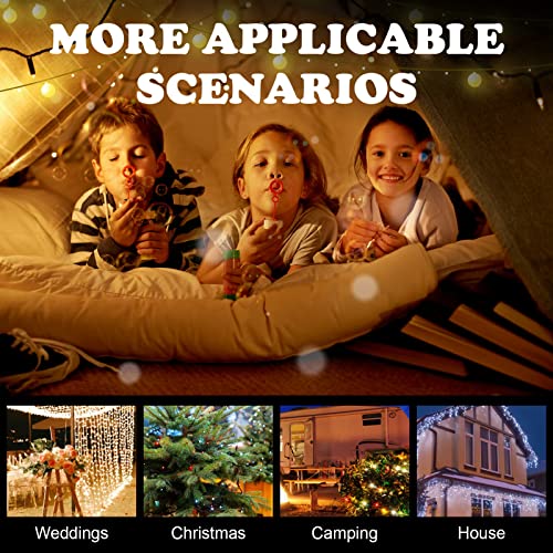 Eueasy Solar String Lights Outdoor，2 Pack 79Ft 200 Led Waterproof Solar Christmas Lights With 8 Lighting Modes For Tree Yard Garden Party Xmas Decorations #TOP5