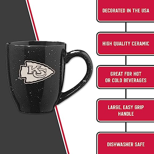 Image of Rico Industries NFL Football 16 oz Team Color Laser Engraved Speckled Ceramic Coffee Mug