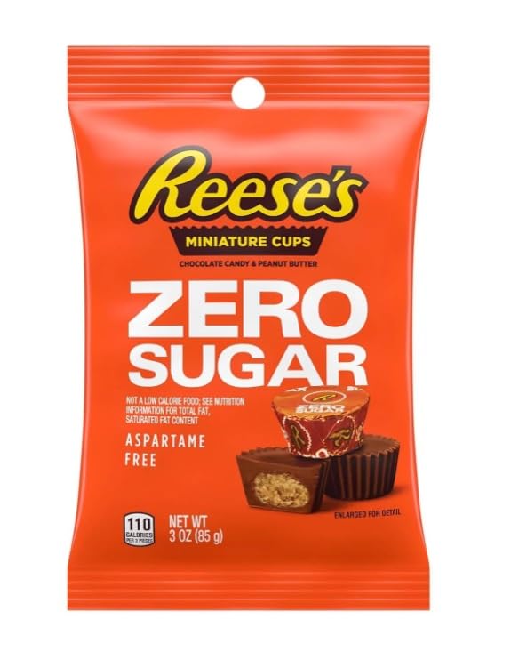 Miniatura 4 de Zero Sugar Hershey - Paquete variado  Paquete de 5  Relleno de caramelo, chocolates, oscuro especial, empanadas de menta, tazas de mantequilla de