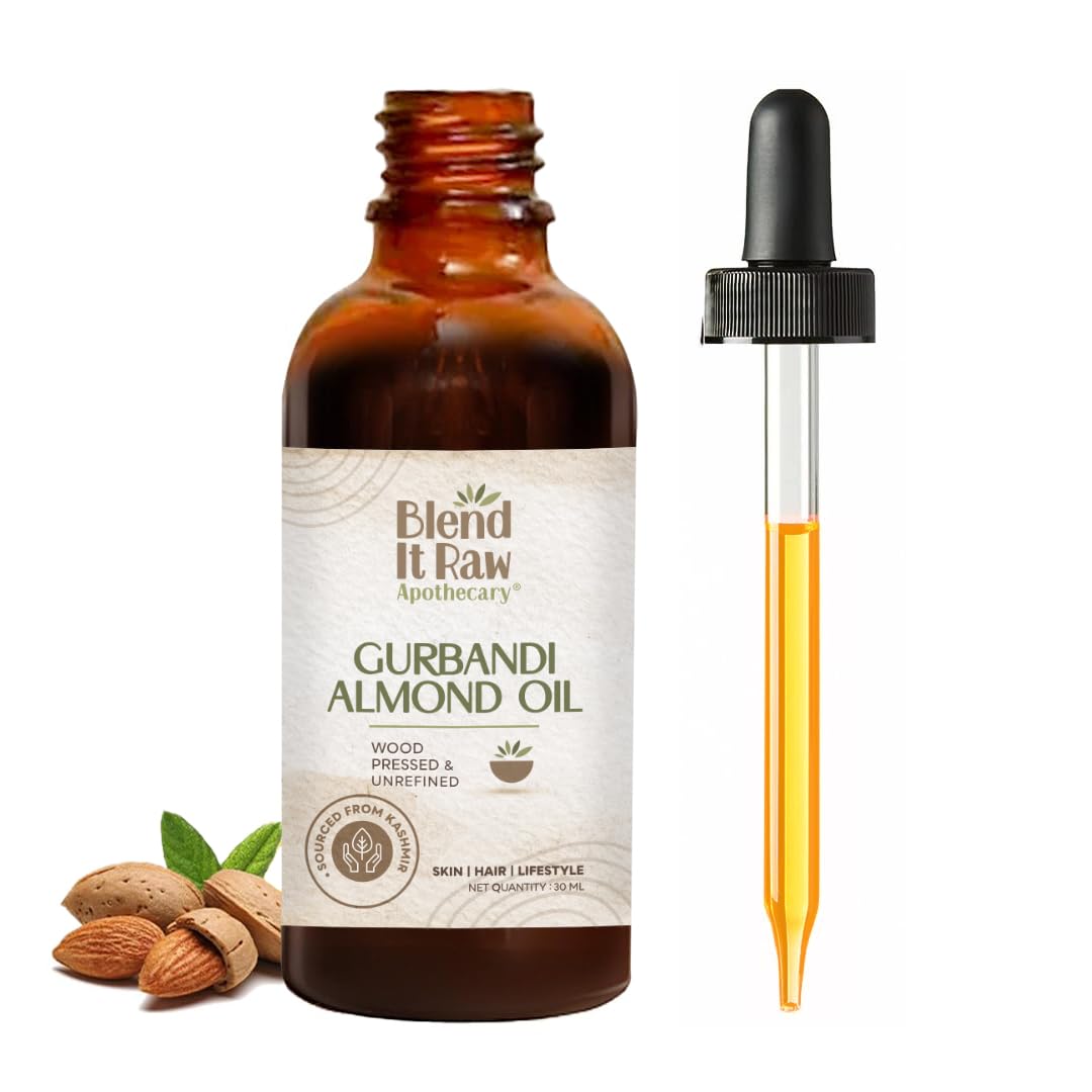 Gurbandi Almond Oil, Virgin & Cold Pressed, For face, dark circles & lips, 30ml-image-43