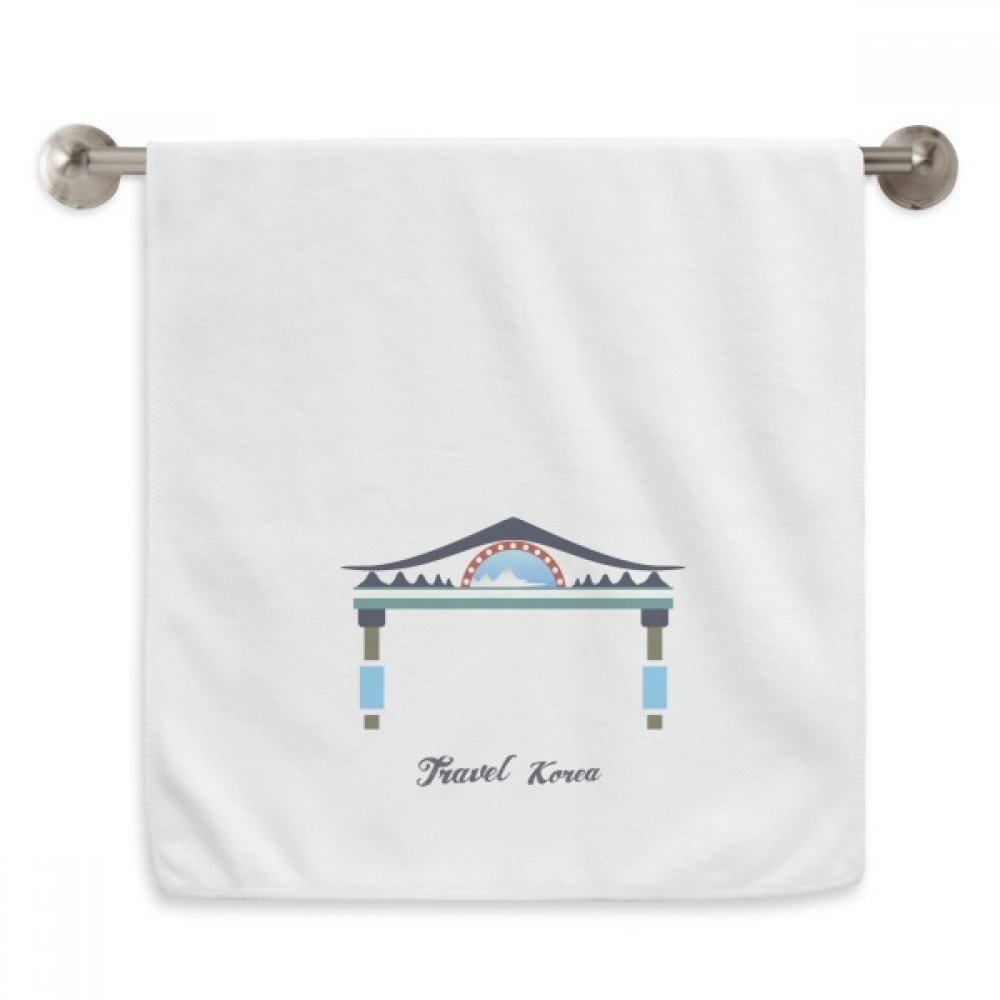 Serviette de toilette Arche Traditionnelle en Corée drap de bain blanc 13X29 Pouces