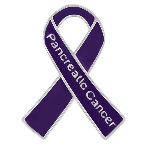 Pancreatic Cancer Awareness Purple Ribbon Pin