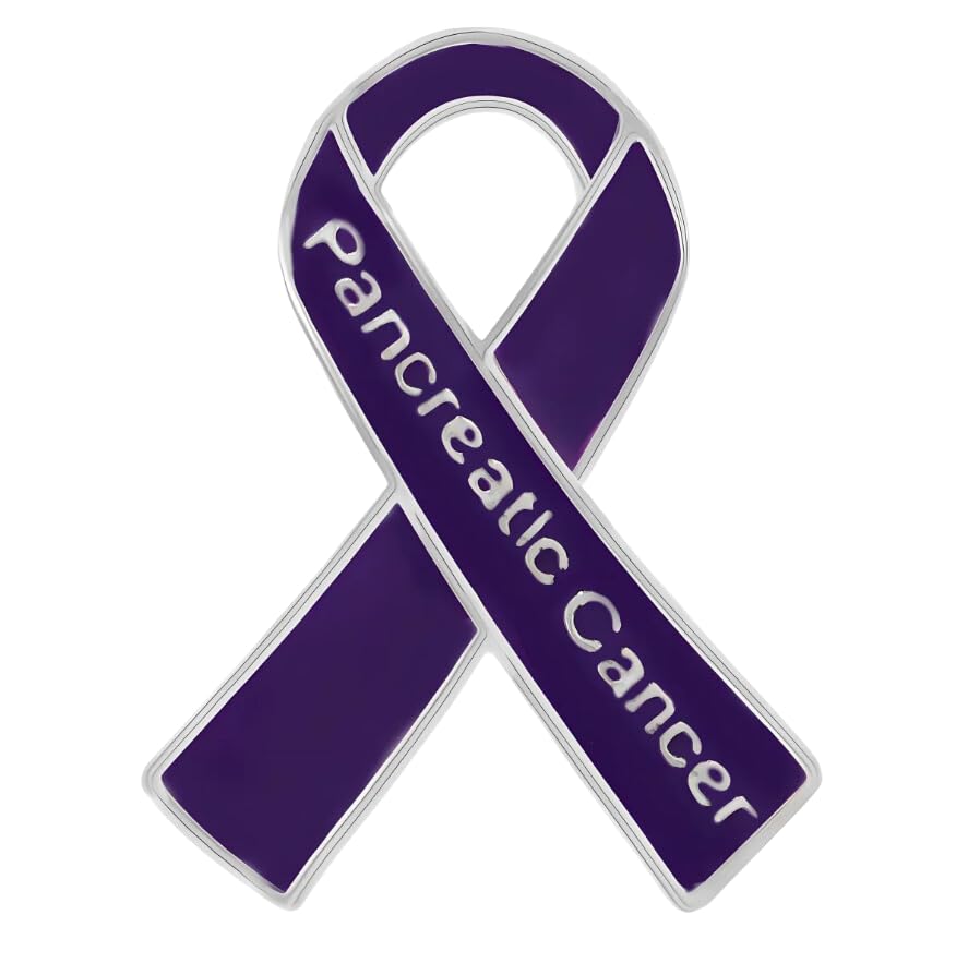 1/2/5/10/25/50pcs purple ribbon awareness pins – for alzheimer’s, domestic violence, epilepsy, pancreatic cancer, lupus, crohn’s disease - perfect for support groups, gift giving and fundraising