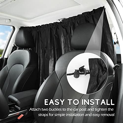 Image of ZATOOTO Car Divider Curtains - Magnet Windshield and Side Window Sunshades for Travel Privacy - Removable Simple Curtain