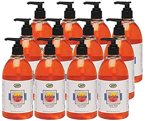 Zep Acclaim Liquid Antibacterial Liquid Hand Soap - 16.9 Ounces - 314916 (Case Of 12) - Perfect For Use In Offices, Businesses, Restaurants, And Homes