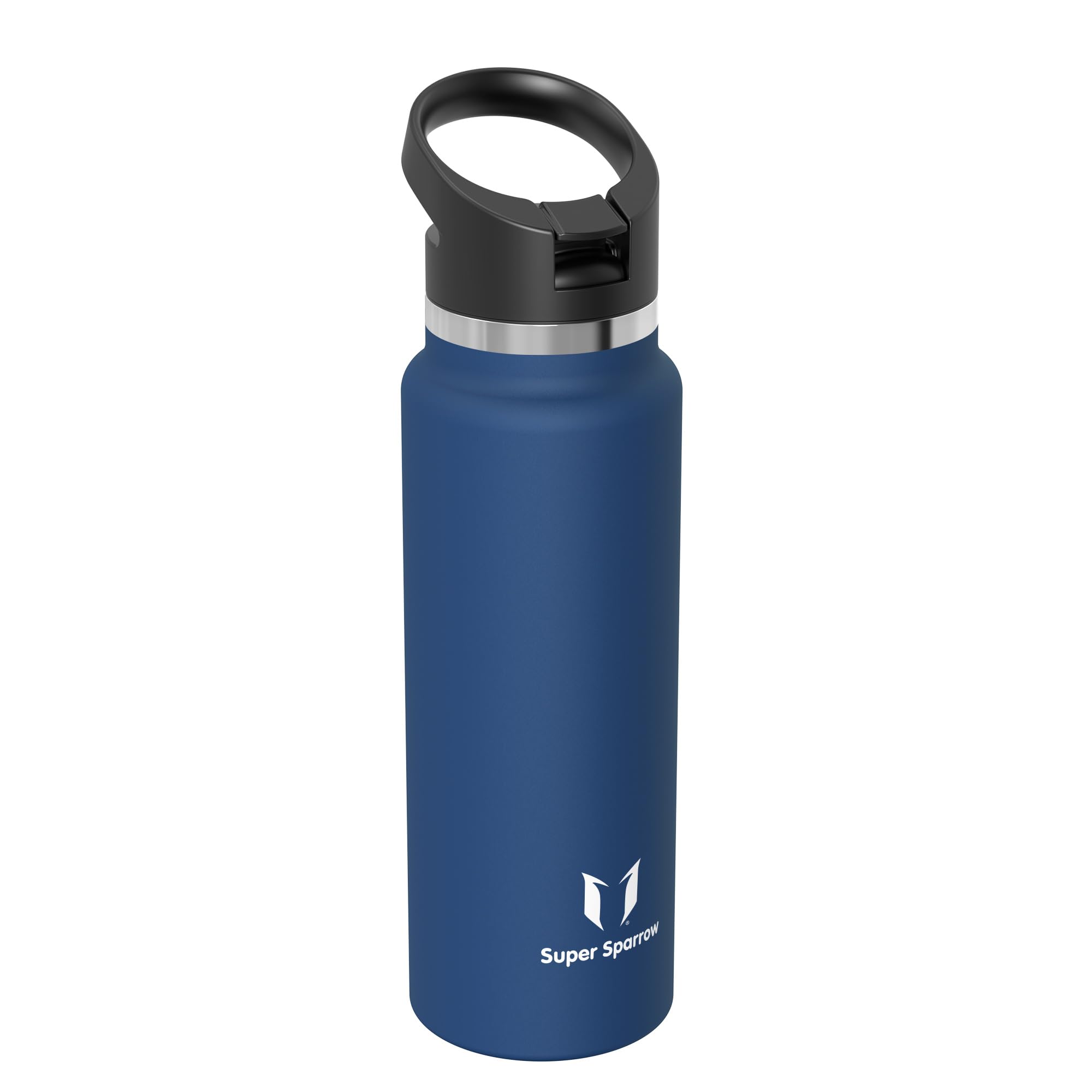 Super Sparrow Borraccia Termica - 500ml, 750ml, 1000ml, 1.2L, 1.5L- SwivelSip Inox Bottiglia - Senza BPA Borracce Termiche, Borraccia Ergonomica per Bambini, Sportiva, Bici, Campeggio, Palestra