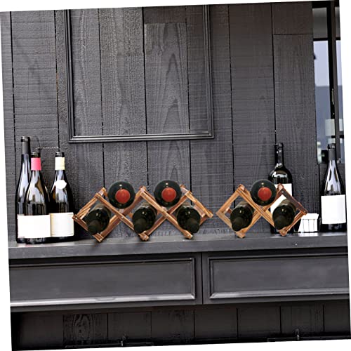 2pcs Estante Plegable para Botellas de Vino miniatura 6