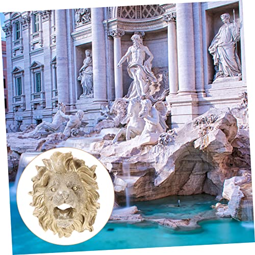 Yardenfun Home Accessories Decor Wall Sculptures Animal Head Fountain Sprayer For Decor Waterfall Decor Solar Waterfall Lights Wall Hanging Fountain Nozzle Wall Hanging Decor Pond Waterfall #TOP1