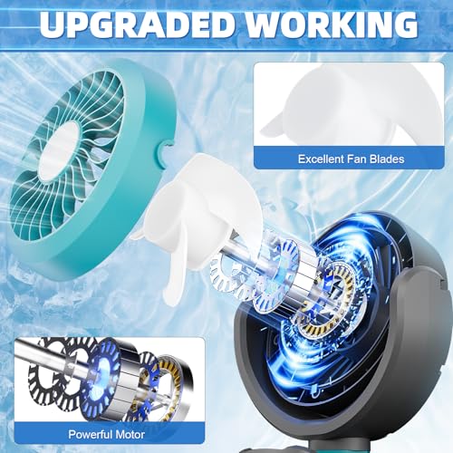 GGiking Clip on Fan Cordless for makita 18V Battery (No Battery) Outdoor Jobsite Fan with LED lampe for Camping,Workshop,Construction Site, Tent 6 GGiking Clip on Fan Cordless for makita 18V Battery (No Battery) Outdoor Jobsite Fan with LED lampe for Camping,Workshop,Construction Site, Tent - Image 6