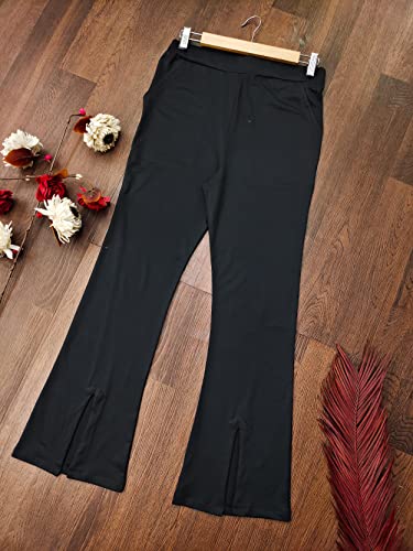 Image of Leriya Fashion Women's Western Trouser Pant | Solid Stretchy Lycra Tapered Trousers with 2 Front Pockets | Regular Fit Trouser for Professionals | Casual | Wear for Ladies
