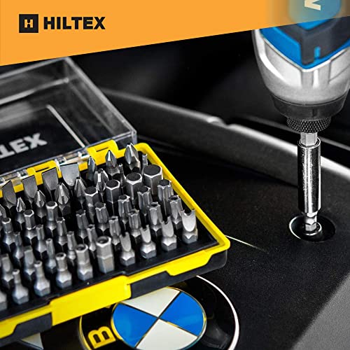 Hiltex 10060 Security Bit Set With Magnetic Extension Adapter, 61 Piece | 1/4-Inch Hex Shank | Cr-V Steel #TOP3