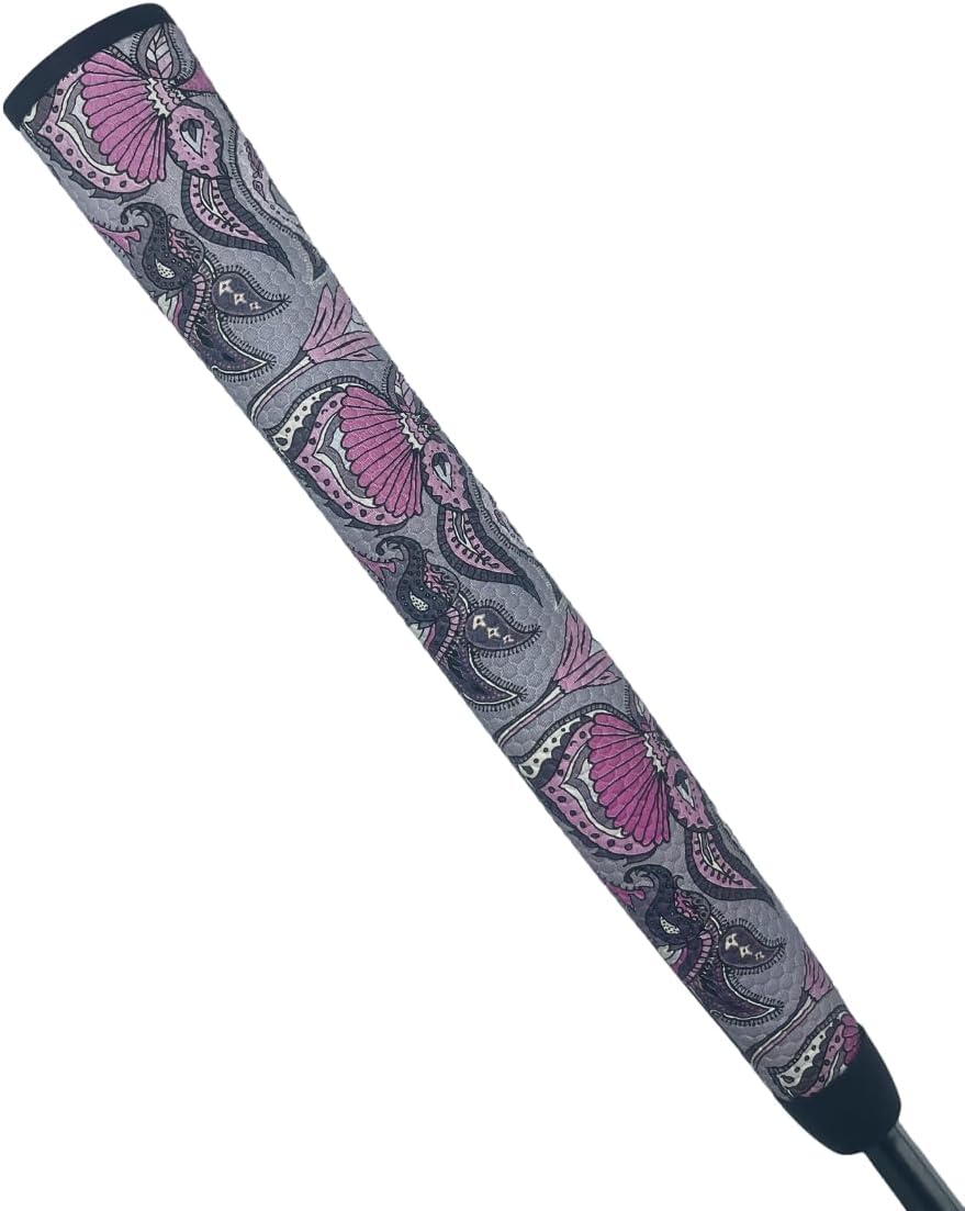Jackputts Midsize Pistol Putter Grip - Golf Club Grips for Men, Women and Juniors - Multiple Designs to Bring Fun and Style to the Course