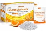 AAA Ispaghula Husk Orange Flavor – 30 Sachets |Natural High Fibre Drink | Effervescent Granules Sachets