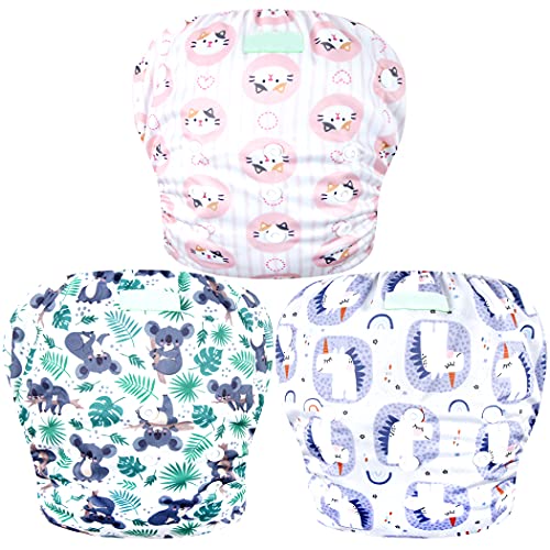 Image of Wegreeco Baby & Toddler Snap One Size Adjustable Reusable Baby Swim Diaper (Koala, Large, 3 Pack)