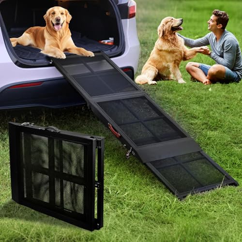 Telescoping Foldable Metal Dog Ramp for Large Pets