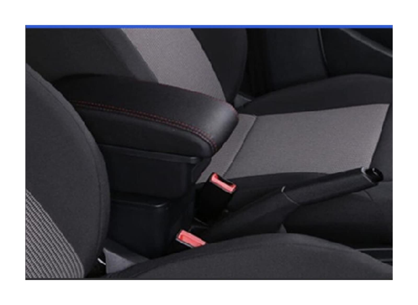 For Toyota For Aygo X 2022 Armrest Box Car Armrest Central Storage Box Retrofit With USB Charging Car Accessories(C1 red line 7USB)