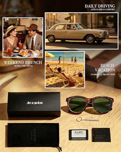 Image of Joopin Oversized Cat Eye Sunglasses Polarized UV Protection Retro Round Sun Glasses Shades for Women Driving Beach Vacation