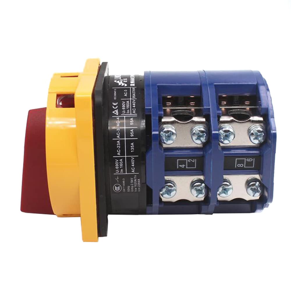 160A 440V LW26GS-160/04-3 Changeover Rotary Cam Switch - (Size: OFF-ON 4P/ Standard: 88x88mm)