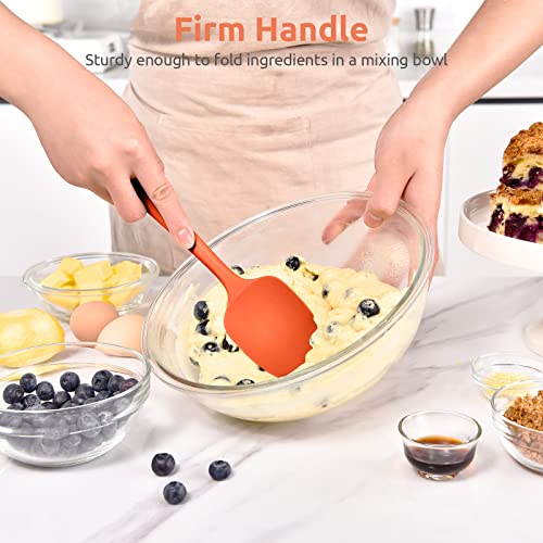 Image of U-Taste Silicone Spoon Spatula, 600F High Temp Spoonula, 11.38 inch, Orange