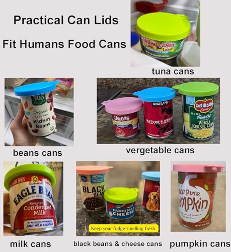 Capas de lata de ração para animais de estimação - Pacote com 3 tampas de silicone para ração úmida