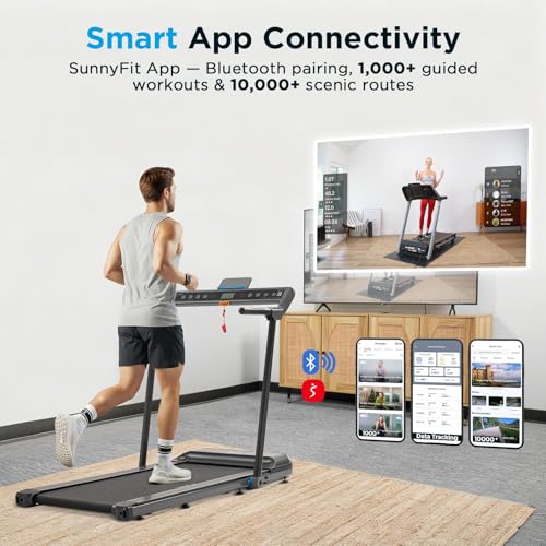 Image of JLL Folding Treadmill & Walking Pad, Under Desk Running Machine for Home Office, Smart App, Auto /Manual Incline, Shock Absorption, Compact Space-Saving Design