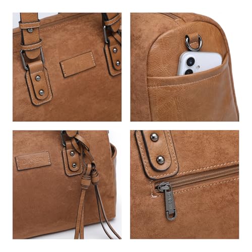 Bolso tipo hobo grande de cuero vegano para mujer miniatura 5