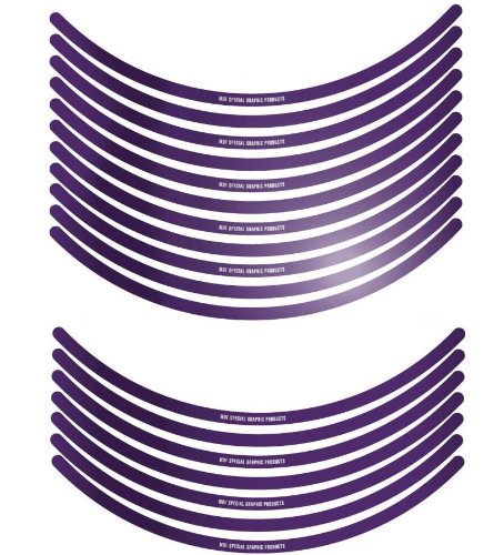 エムディーエフ リムストライプ ミラータイプ ミラーバイオレット 10mm幅 17インチ RIM-10M-MV-17