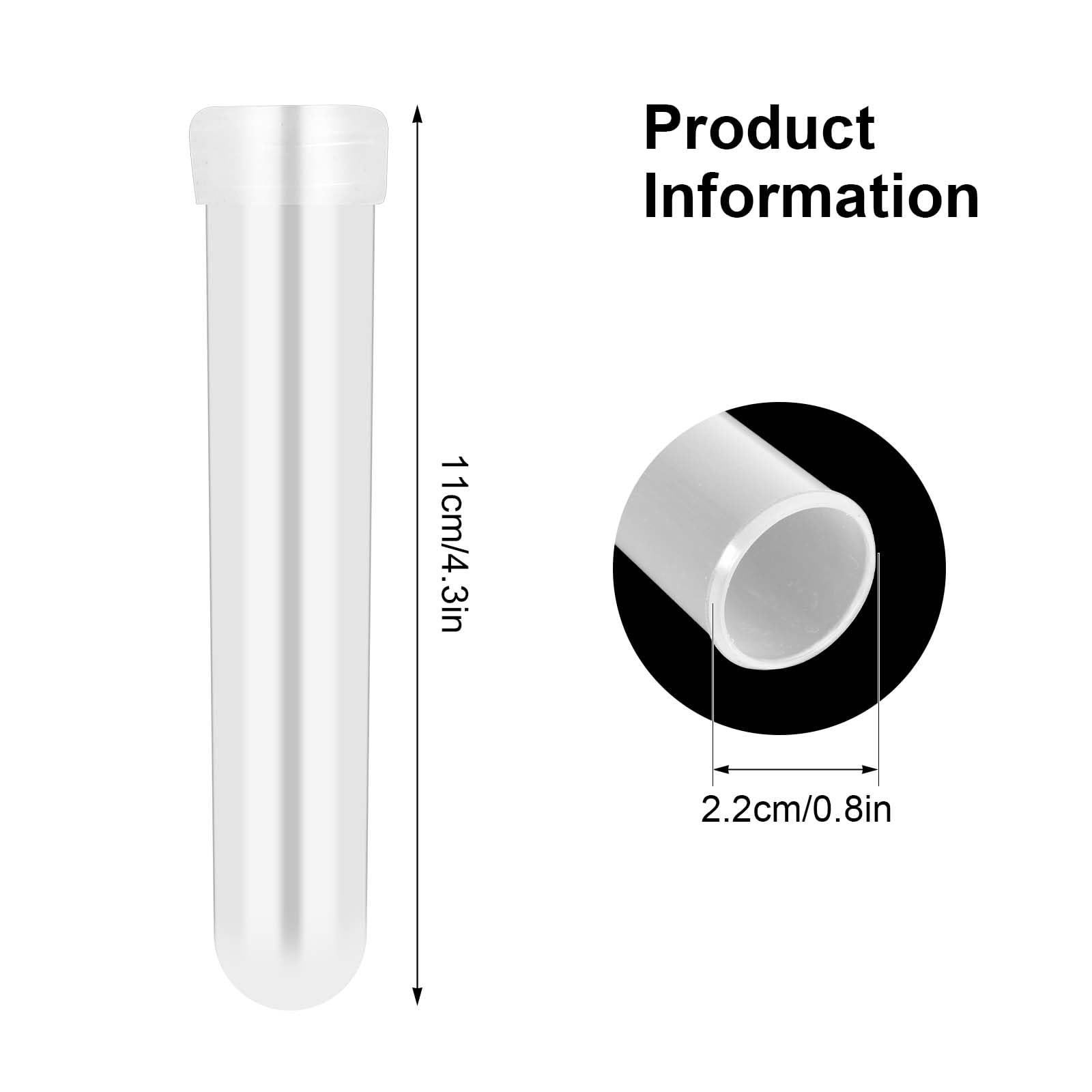 Tubes à Essai Fleur Lunaanda - 10 Pièces 11 Cm - Bouchons Étanches - Hydratation Fleurs Coupées