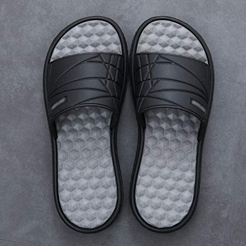 XMCF Badeschuhe Sandalen Hausschuhe Männer Sommer-Mode, Innen Massage mit weichen Sohlen Thick-Soled Herrenhausschuhe, Hexagonal-Kegel-Hoch elastische Massage-Schuhe Hausschuhe Badeschlappen Cover