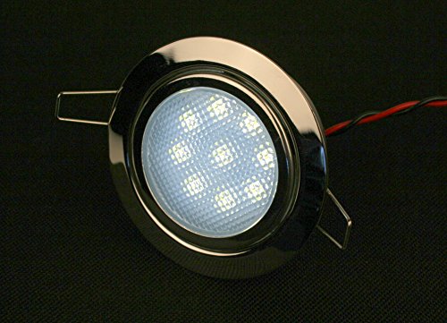 Led Dome Light - High Power 2.3" Led Downlight - 12Vdc - Waterproof - 200 Lumen - Natural White (4000K) - Recessed Mount Waterproof Auto, Truck, Rv, Boat And Aircraft #TOP4