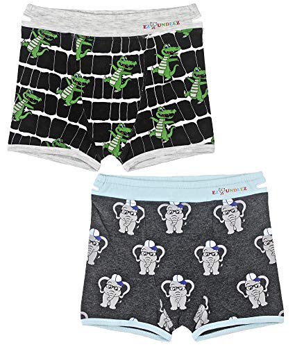 Ez Undeez Ninos Boxers, Ropa Interior, Braguitas de Entrenamiento, Alligator-Elephant, 4-5 años