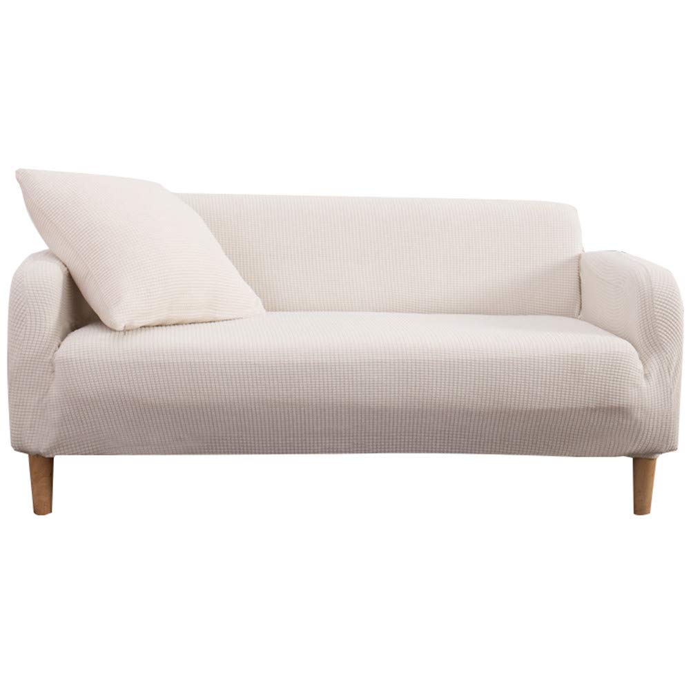 HotYou Thick Sofa Slipcover Soft Couch Stretch Protector,3 Seater for sofa(190-230cm),White