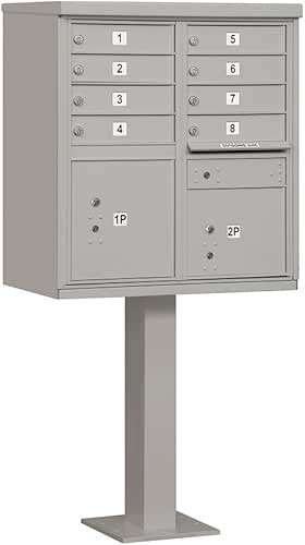 Salsbury Industries 3308GRY-U 8 A Size Doors,Type I Cluster Box